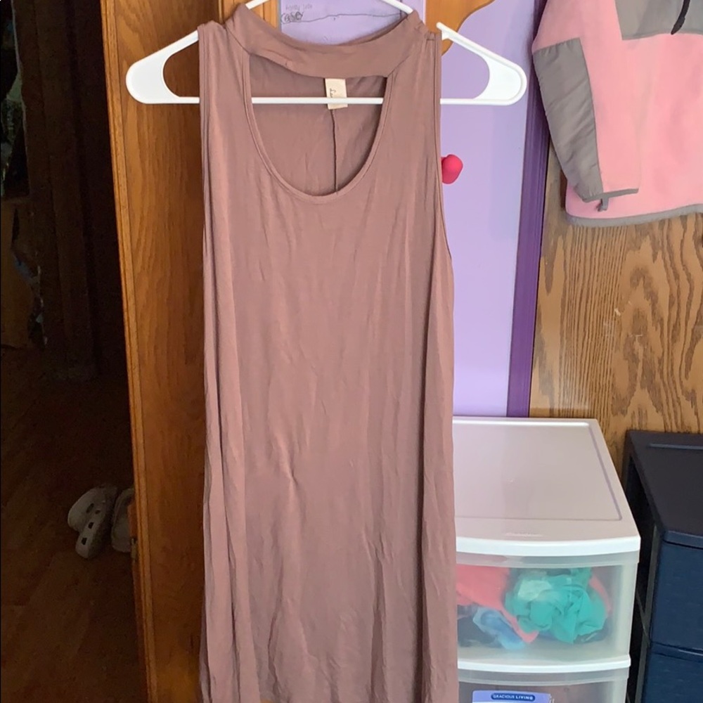 A tan dress